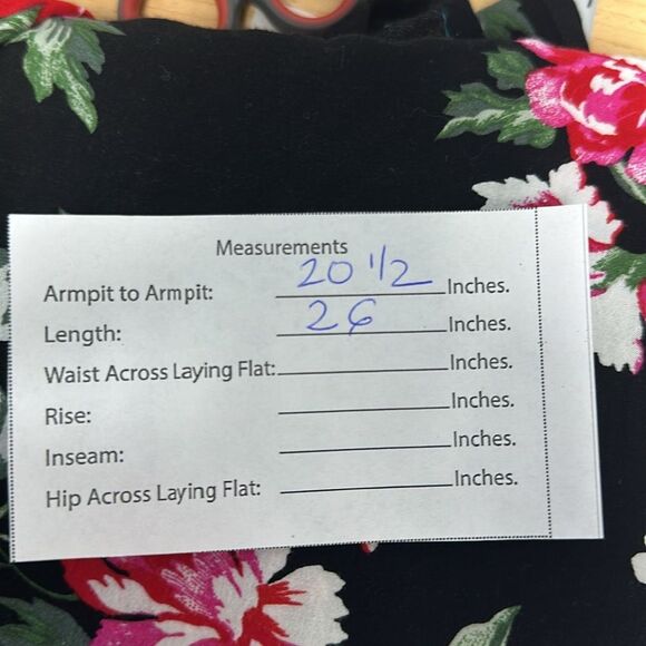 Old Navy Black Pink Floral Blouse Women’s Large Flowy Long Sleeve - Picture 8 of 8